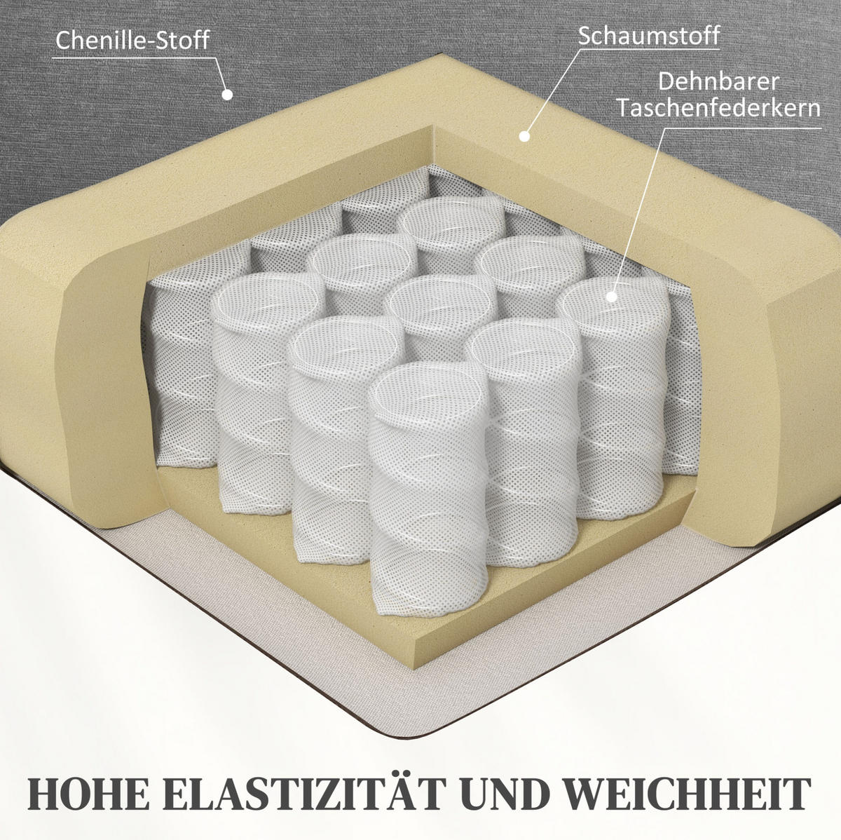 FERNSEHSESSEL Polyester Leinenoptik mit Aufstehhilfe, Massage, Heizung 97/90/102 cm Dunkelgrau - Dunkelgrau, Textil (90/102/97cm) - Redom