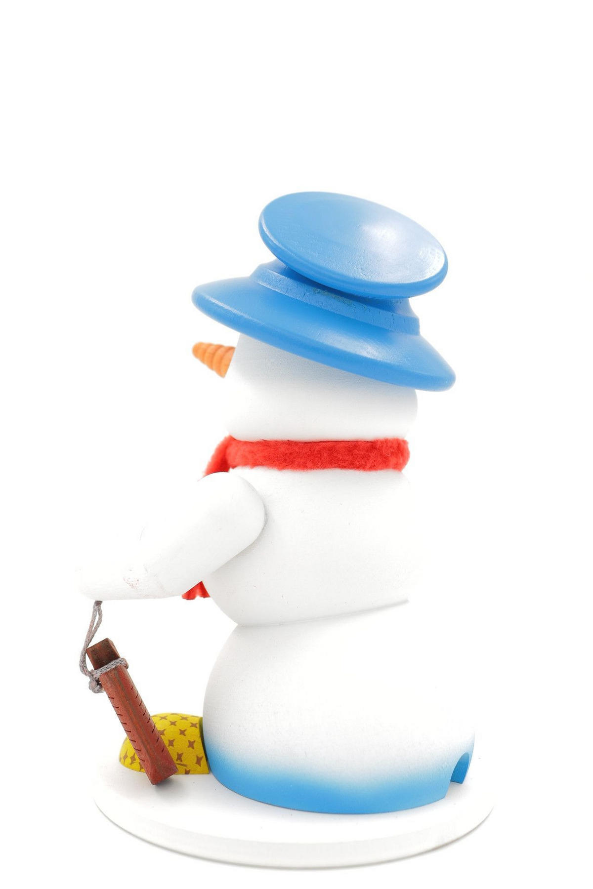 RAUCHFIGUR Schneemann Weiß Schlafmütze 19 cm - Multicolor, Holz (15/19/0.1cm)