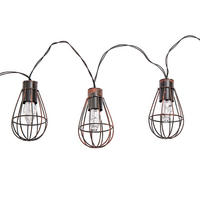 LED AUSSENLEUCHTE Solar Lichterkette Braun Rostoptik - Braun, Metall (200/6/6cm) - Nowa