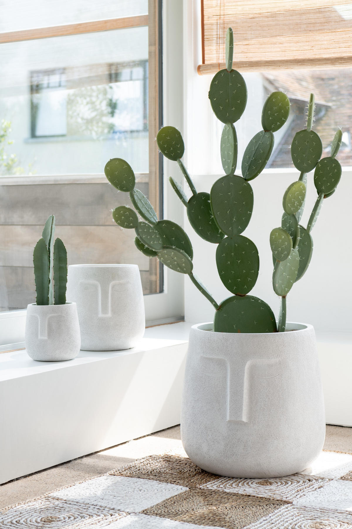 BLUMENTÖPFE MOAI - Töpferei - Weiß - 3er set - Ø 44 cm - Weiß, Keramik (44/42.5cm) - J-Line