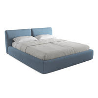 POLSTERBETT mit Bettkasten und Lattenrost 200x228 Blau - Blau/Blaugrau, Kunststoff/Textil (180/200cm) - LaMiaSofa