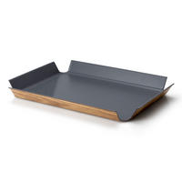 SERVIERTABLETT, Grau, 41 x 29.5 cm - Grau, Naturmaterialien (30/5/41cm) - Continenta