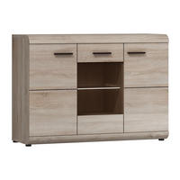KOMMODE LEGAME 120/87/42 cm mit 3 Türen Sonoma Eiche - Sonoma Eiche, Holzwerkstoff (120/87/42cm) - MASSENO