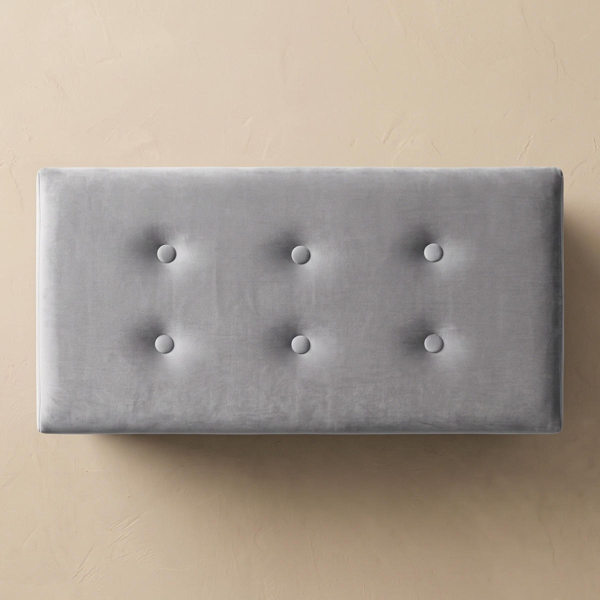 SAMT-HOCKER mit Stauraum 76/38/38 cm - Grau, Textil (38/38/76cm) - SCENA LIVING