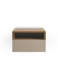 WANDMONTIERTER Nachttisch aus Holz mit 1 Schublade - Quenor - Beige - Beige, Holz (40/24/35cm) - Drawer