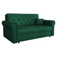 SCHLAFSOFA Viva Roma III - Smaragdgrün/Schwarz, Holz/Textil (168/85/98cm) - MIRJAN24