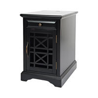 NACHTTISCH AVOLA Schwarz 41x56x64 cm - Schwarz, Holz (41/64/56cm) - FURNLUX
