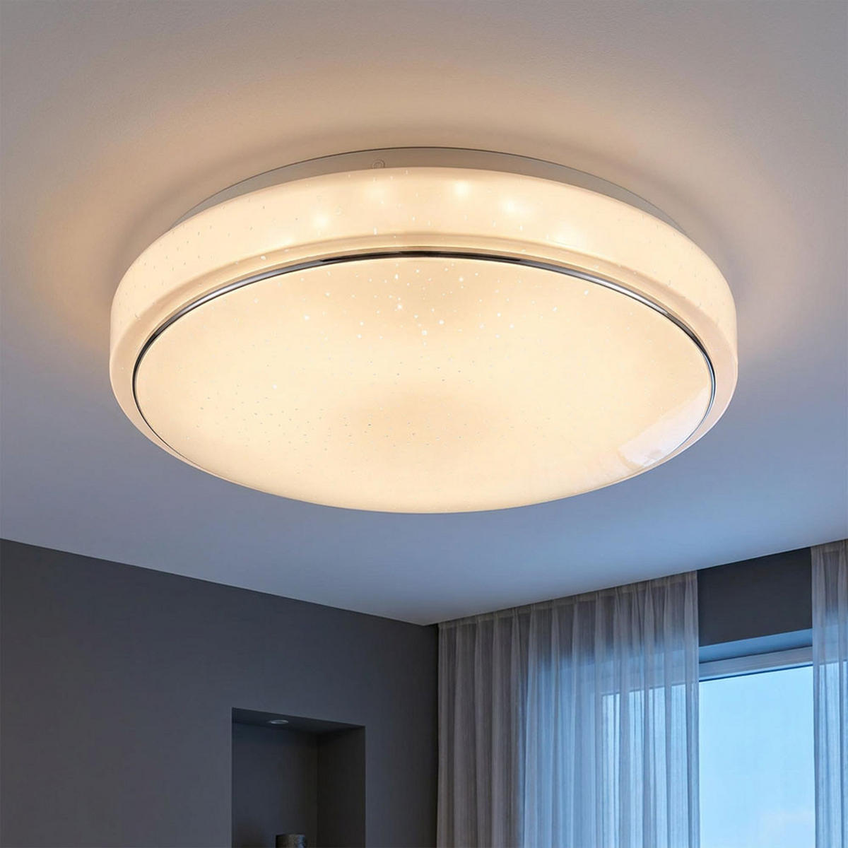 LED DECKENLEUCHTE KALLE Weiß Metall - Weiß, Metall (28.5/28.5/7.5cm) - Globo Lighting