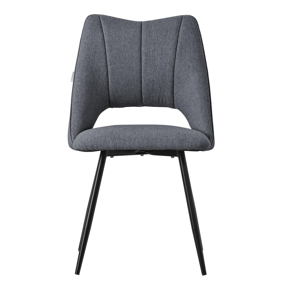 ESSZIMMERSTUHL Grau 2er Set - Grau, Metall (57/89/53cm) - ML-DESIGN