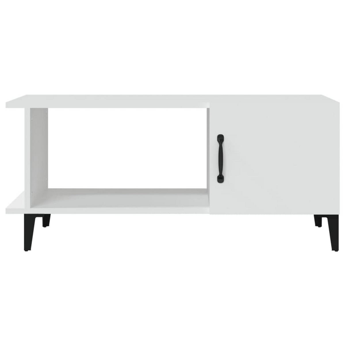 COUCHTISCH Weiß 90x50x40 cm Holzwerkstoff - Weiß, Holzwerkstoff (90/50/40cm) - furnicato