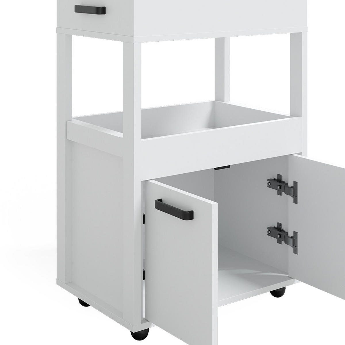 POJÍZDNÝ KONTEJNER Simon Bílá - bílá, kompozitní dřevo (60/88.7/40.2cm) - Vicco