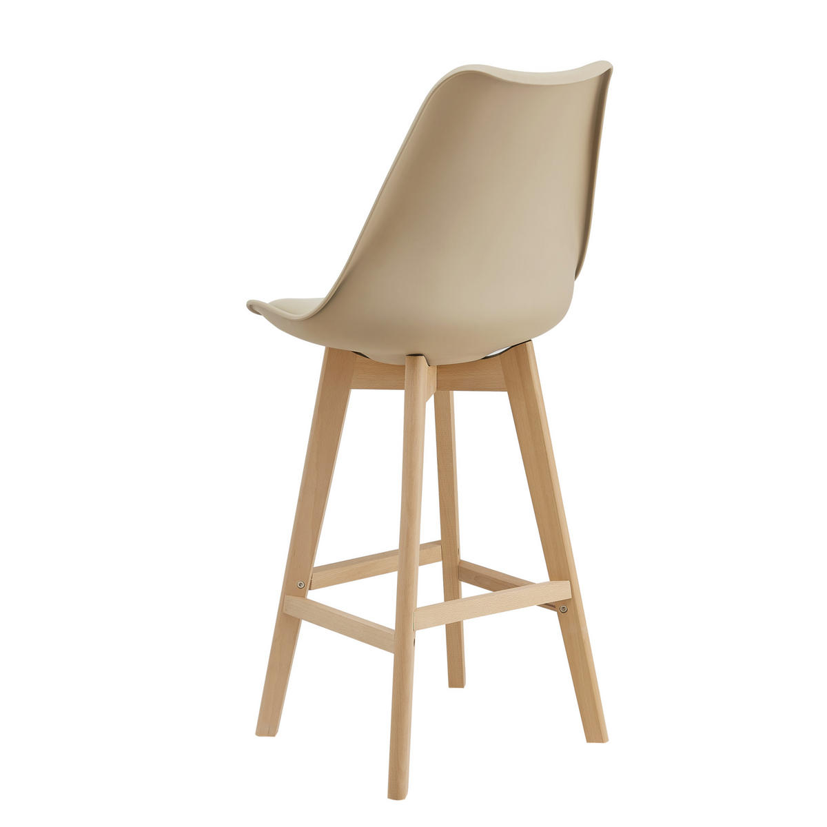 BARSTUHL Lublin 2er-Set - Beige, Holz (48/105/58cm) - [en.casa]