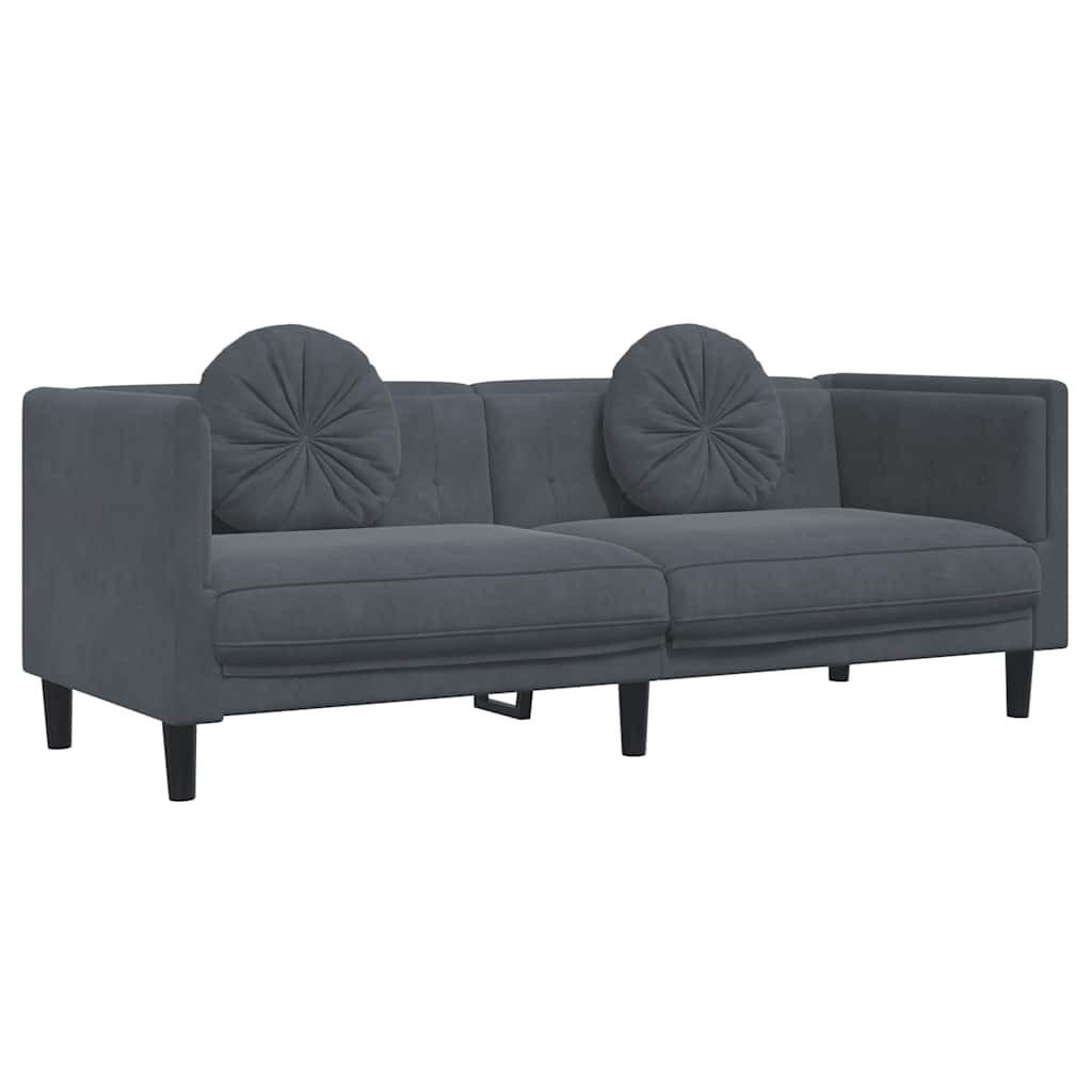 3-SITZER-SOFA Jones - Grau, Naturmaterialien (193.5/77/70cm) - Nettlife