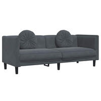 3-SITZER-SOFA Jones - Grau, Naturmaterialien (193.5/77/70cm) - Nettlife