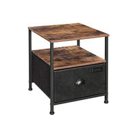 BEISTELLTISCH NACHTTISCH - Braun, Holzwerkstoff (41/41/47cm) - Hansiro