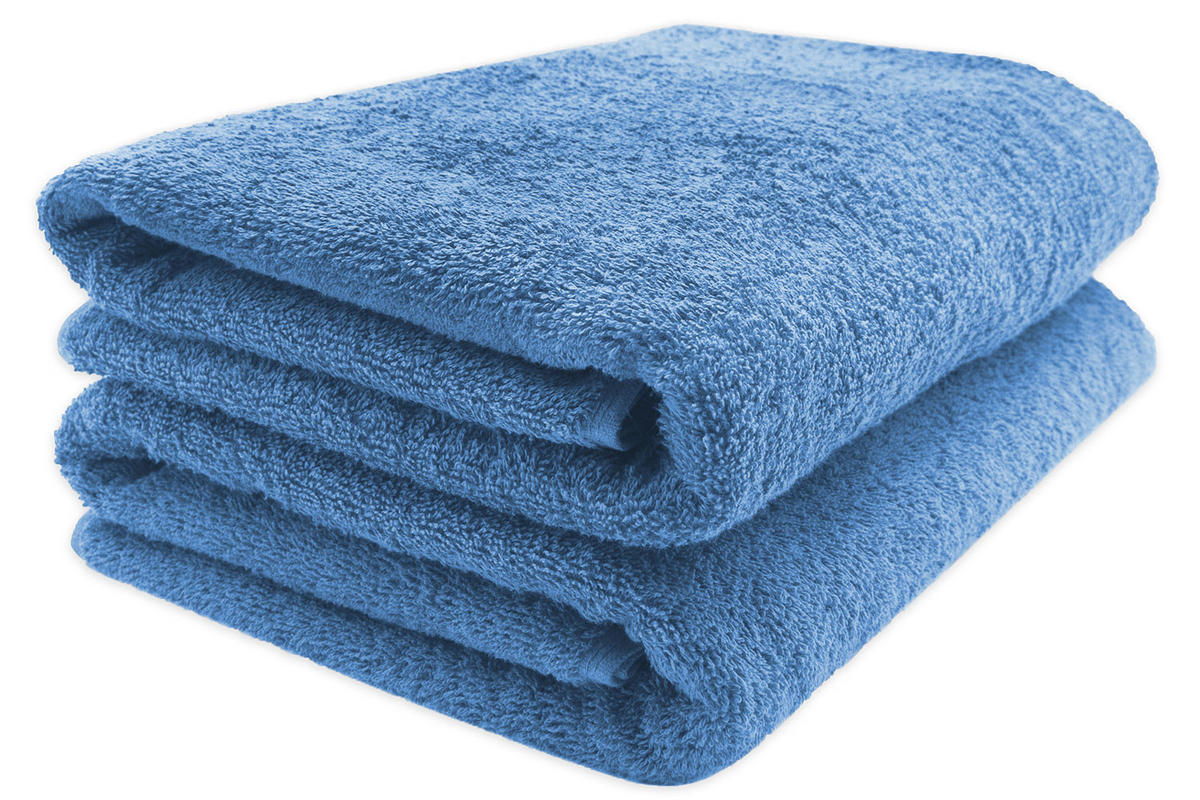 SAUNATUCH, 2er-Set, 70x200 cm, 100% Baumwolle, Blau - Dunkelblau, Textil (70/200cm) - Zollner