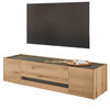 TV-LOWBOARD Eiche Evoke, grau 170 cm, Fernsehtisch mit viel Stauraum - Eichefarben/Schwarz, Holz/Holzwerkstoff (170/40/45cm) - Furn.Design