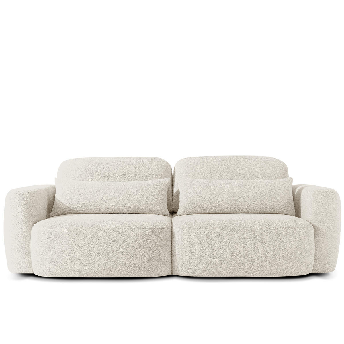 SOFA 3 ELOSA - Weiß, Holz/Textil (245/85/115cm) - KONSIMO®