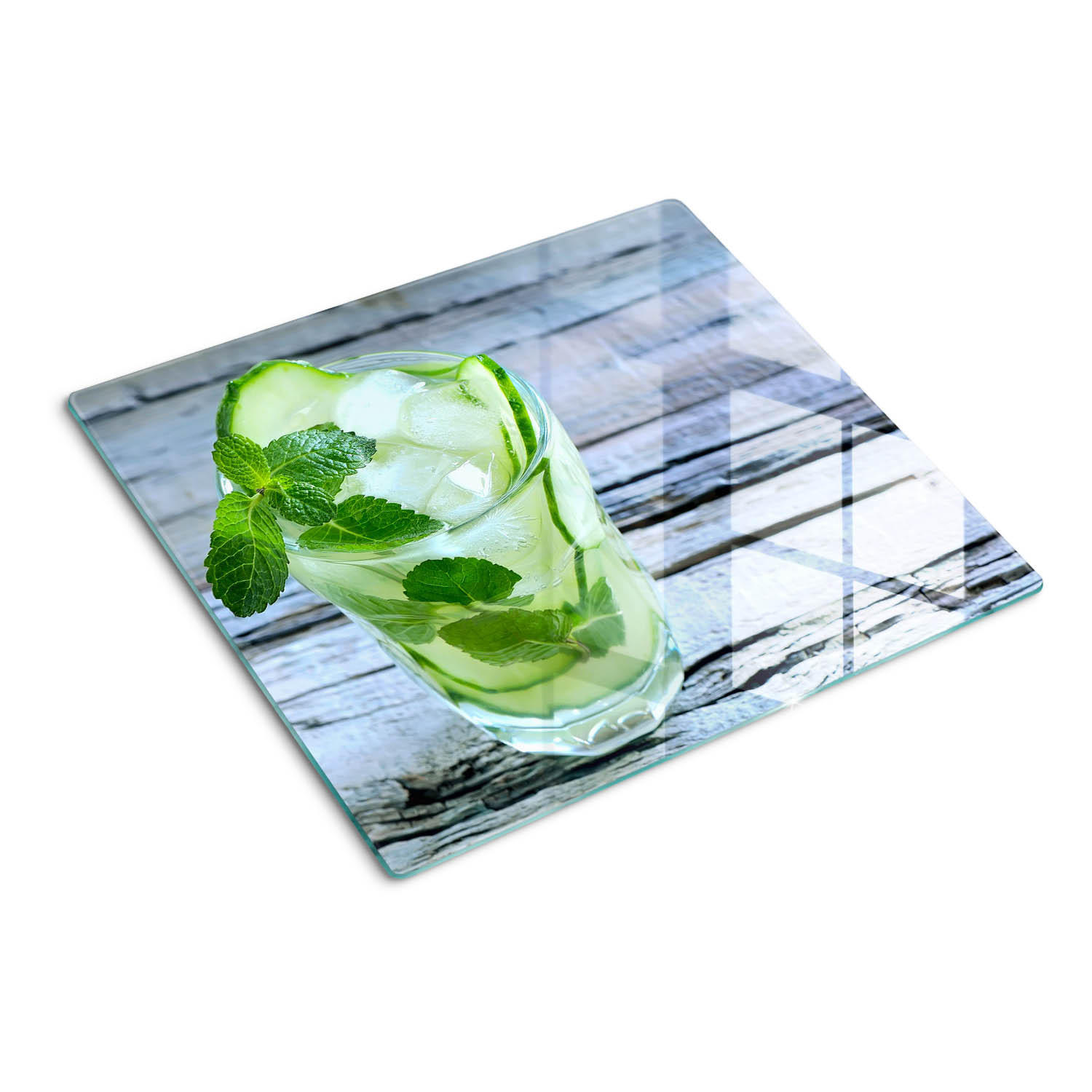 GLASPLATTE 60x52 cm Wassergurken - Grün, Glas (60/0.4/52cm) - TULUP