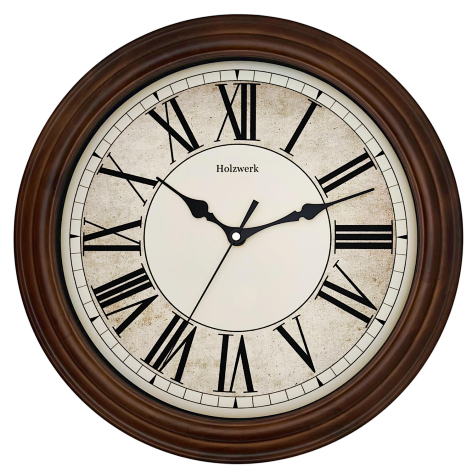 Holzwerk Wanduhr Braun 35x35x5.5 cm
