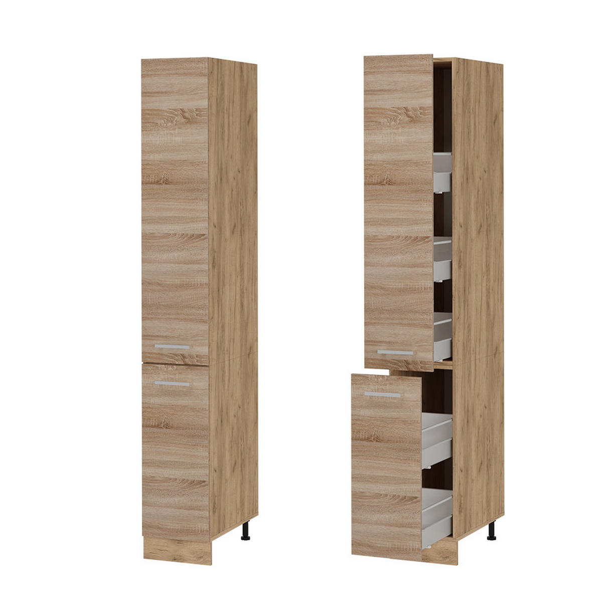 APOTHEKERSCHRANK R-Line Sonoma 30 cm - Honigeiche/Eiche Wotan, Holzwerkstoff (30/206.8/57.2cm) - Vicco