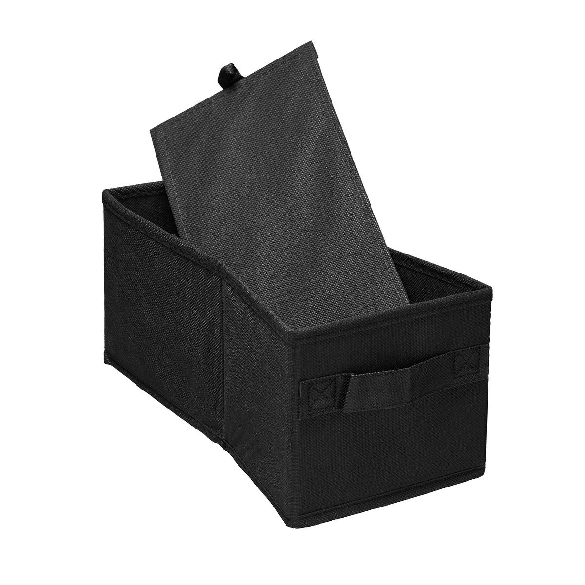 ZÁVESNÝ regál - čierna, textil/vlnitá lepenka (14.5/82/30cm) - Relaxdays