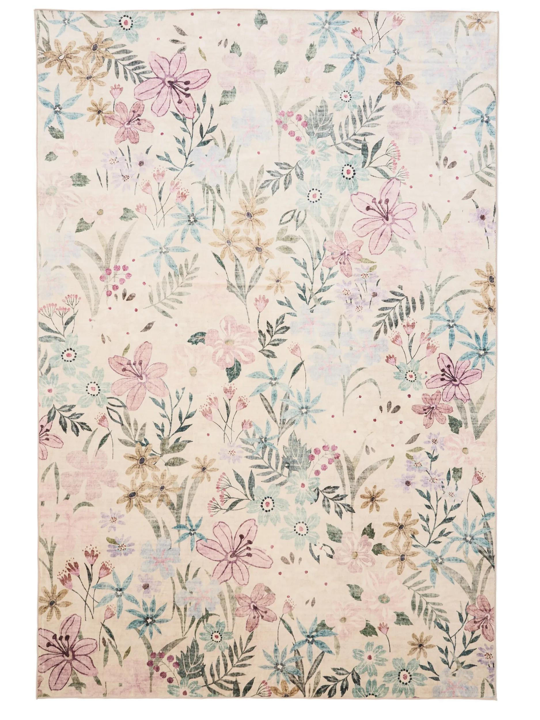 TEPPICH Milly waschbar Multicolor/Weiß 200/300 cm - Multicolor/Weiß, Kunststoff/Textil (200/300cm) - benuta