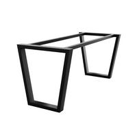TISCHBEINE Atria Metall Schwarz 140/70/72 cm - Schwarz, Metall (70/72/140cm) - Metalo Pro