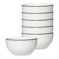 MÜSLISCHALEN Adela grau ø 14 cm 6er Set - Grau, Keramik (14cm) - Ritzenhoff Breker