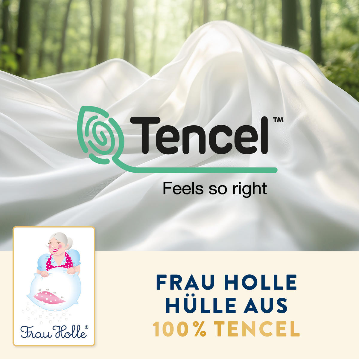 WILDSEIDENBETTDECKE PREMIUM Wildseide leicht - Weiß, Naturmaterialien/Textil (135/200cm) - Frau Holle