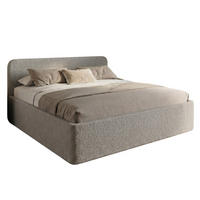 POLSTERBETT 180x200 cm Bouclé Silber - Silberfarben, Textil (180/200cm) - Home Collective