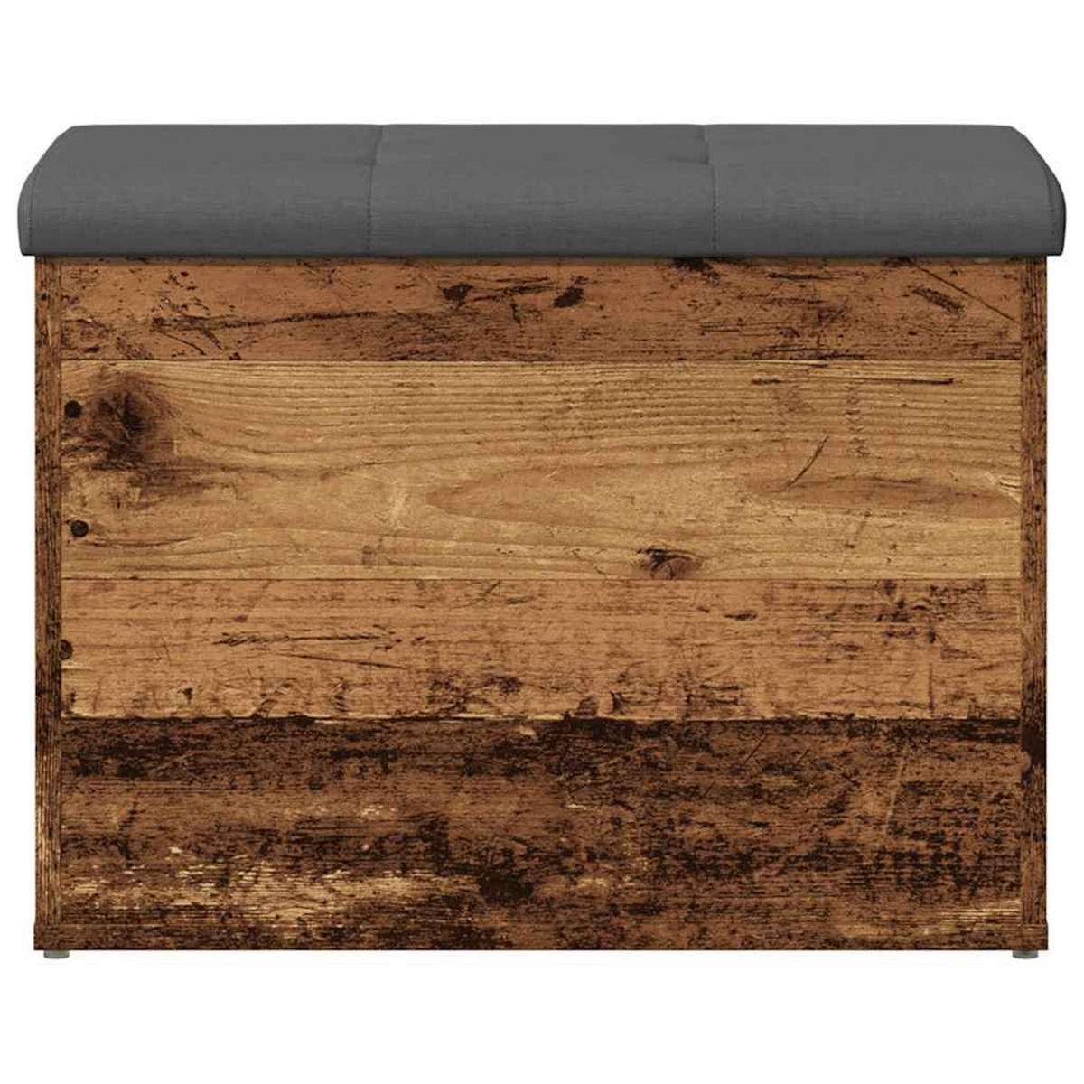 SITZBANK Mit Stauraum Altholz-Optik 62/42/45 Cm Holzwerkstoff - Dunkelbraun, Holzwerkstoff (42/45/62cm) - vidaXL
