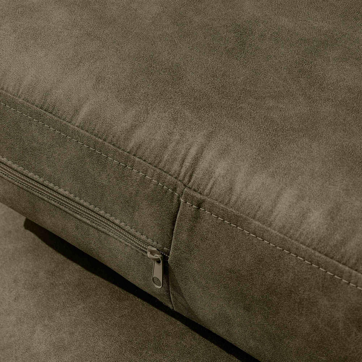 3-SITZER-SOFA GRAVO Chesterfield, Kunstleder - Wengefarben/Olivgrün, Leder/Holz (202/72/95cm) - KONSIMO®