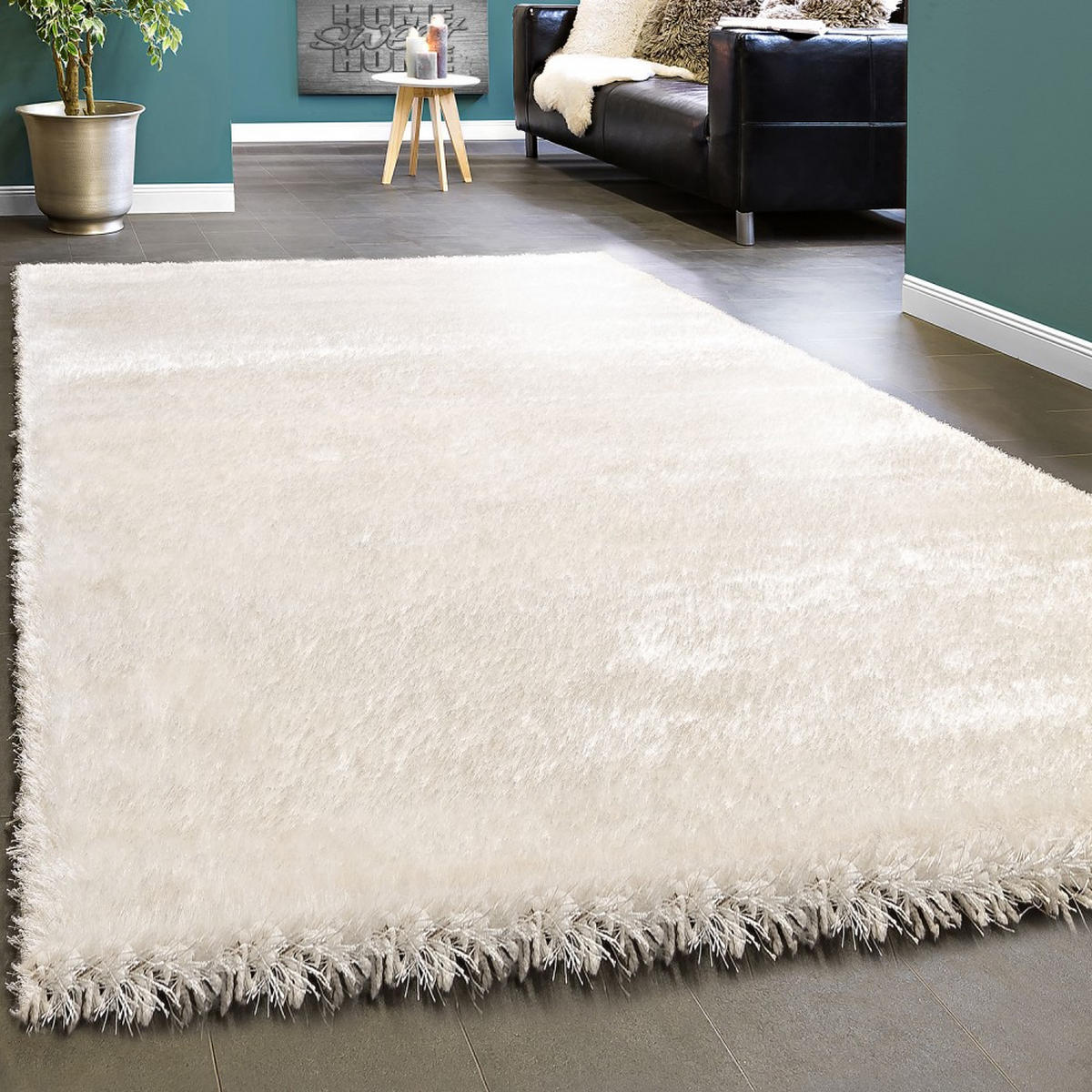 HOCHFLORTEPPICH 80/150 cm Touch 100 - Weiß, Textil (80/150cm) - Paco Home