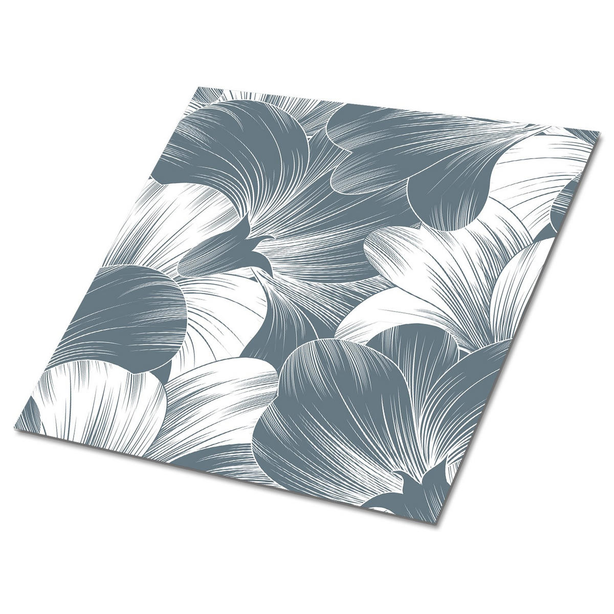 FLIESENAUFKLEBER 9 Stück 30x30 cm selbstklebend Blumen - Grau, Textil (30/1.6/30cm) - TULUP