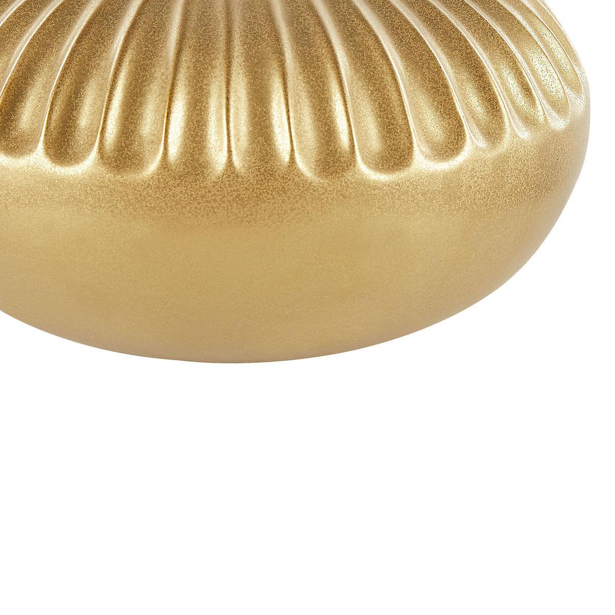 DEKOVASE Steinzeug gold Cercei - Goldfarben, Stein (20cm) - Beliani