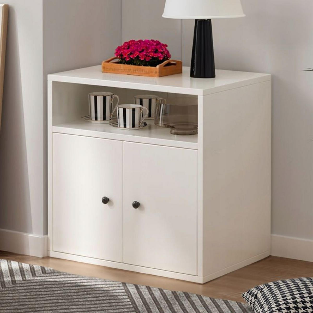 BÜCHERREGAL, weiß 60/34/56 cm - Weiß, Holzwerkstoff (34/56/60cm) - Rebiko