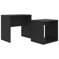 COUCHTISCH-SET Schwarz 48x30x45 cm Holzwerkstoff - Schwarz, Holzwerkstoff (48/30/45cm) - furnicato
