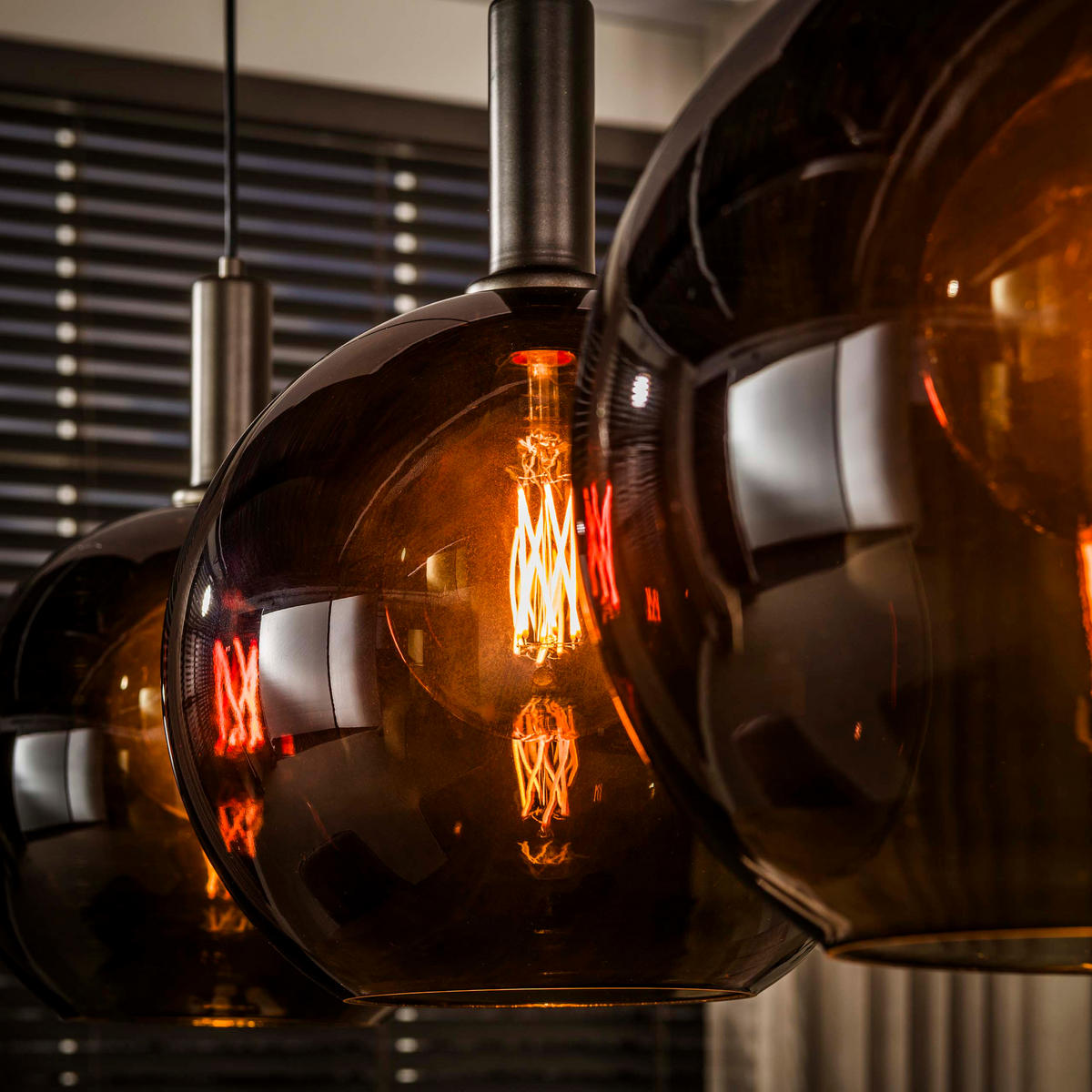 HÄNGELEUCHTE Sfera Braun 30/115/150 cm - Braun, Glas (30/115/150cm) - Hoyz Collection