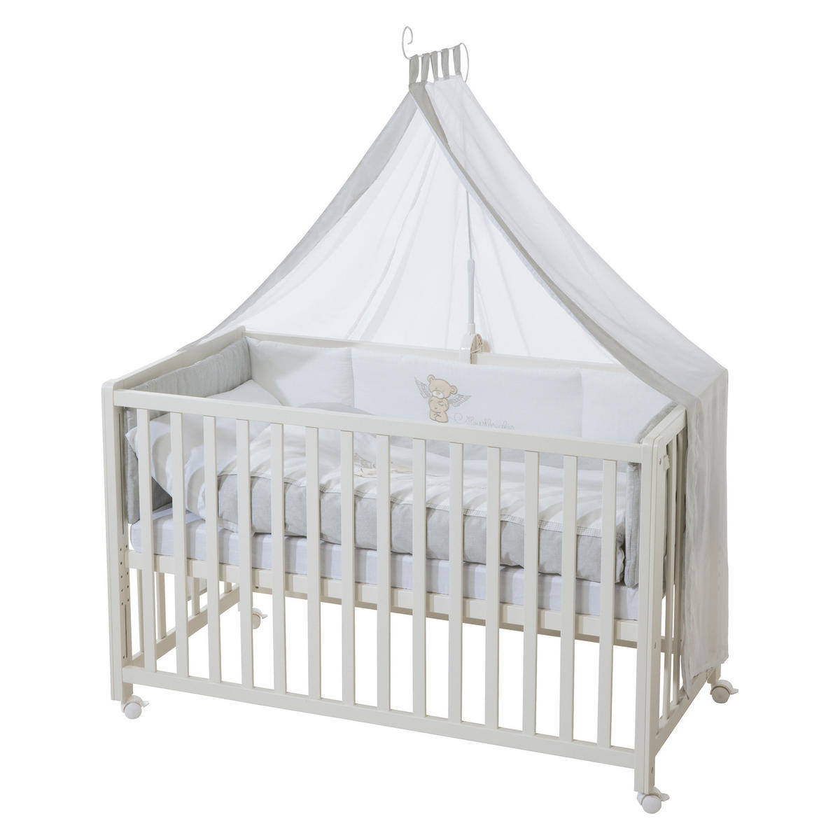 BABYBETT Heartbreakerbär 5er-Set 60 x 120 cm - Weiß, Holzwerkstoff (60/120cm) - Roba