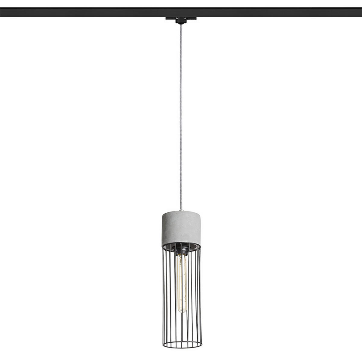 DECKENLEUCHTE BURTON Beton 11 W - Schwarz, Metall (30/30/20cm) - Rendl