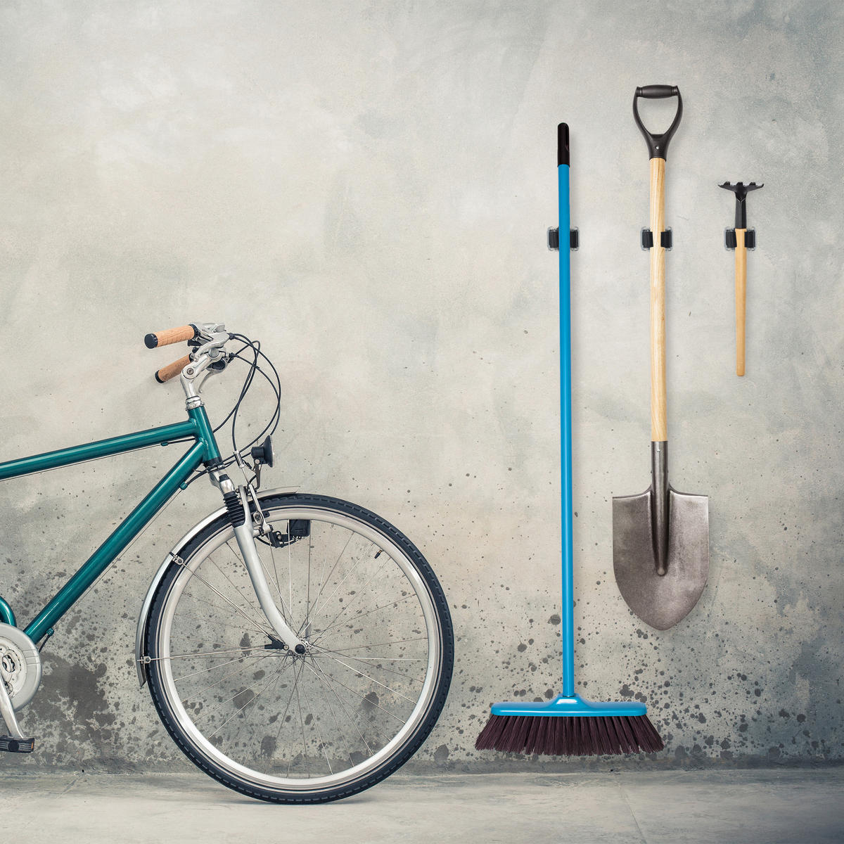 10XGERÄTEHALTER - Multicolor, Kunststoff/Metall (5.5/5/4cm) - Relaxdays