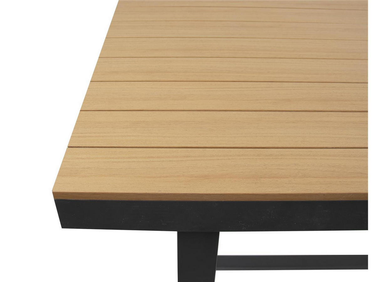 GARTENLOUNGE-SET Largo Grau Aluminium höhenverstellbarer Tisch für 6 Personen - Grau, Kunststoff - bellavista - Home & Garden