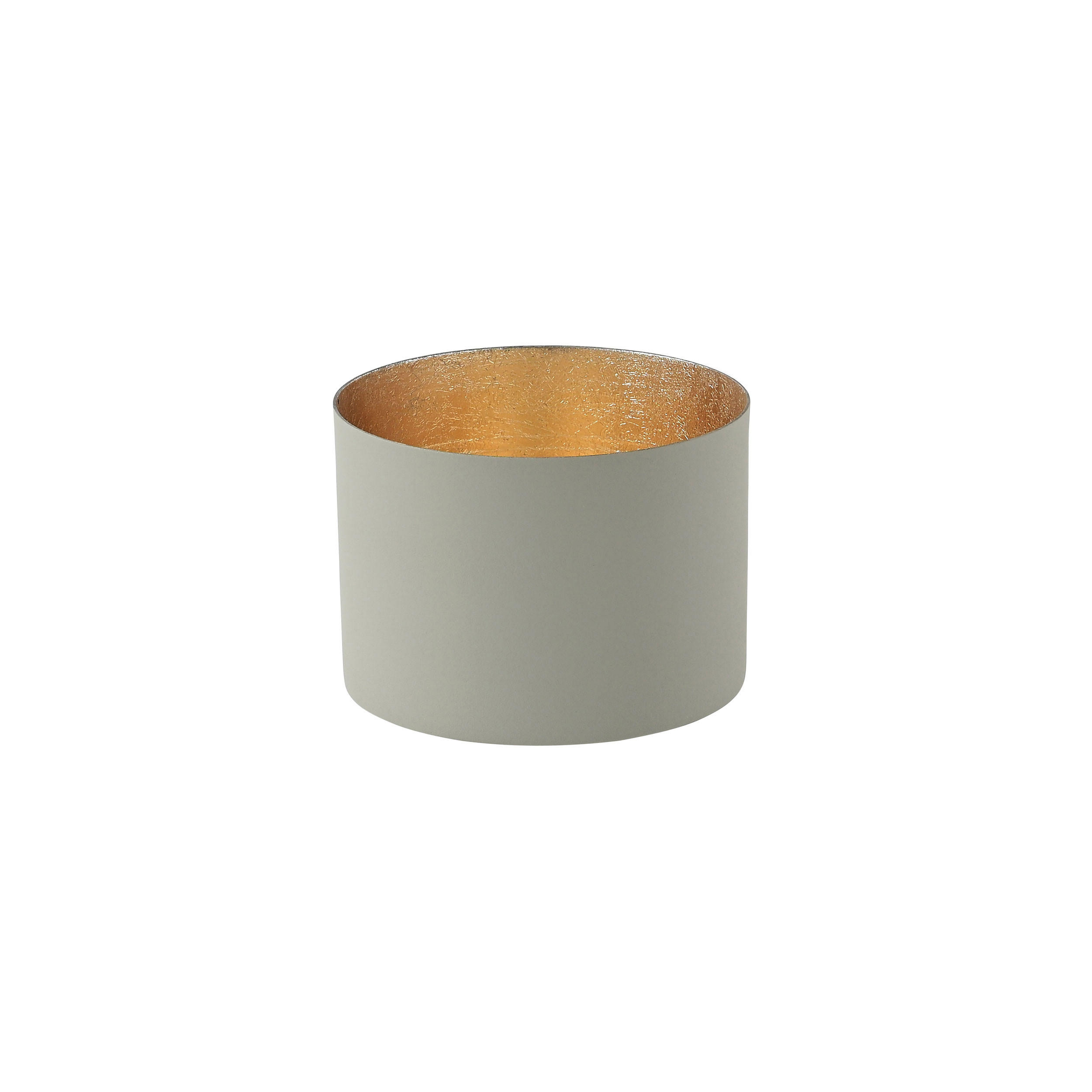 TEELICHTHALTER Chennai M, Eisen, Cool Gray, Gold, 7.5 cm - Grau, Metall (9cm) - Gift Company
