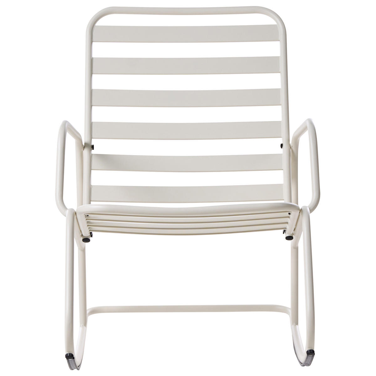 GARTEN-SCHAUKELSTUHL Cremeweiß Turi - Weiß, Metall (66/92/96cm) - Beliani