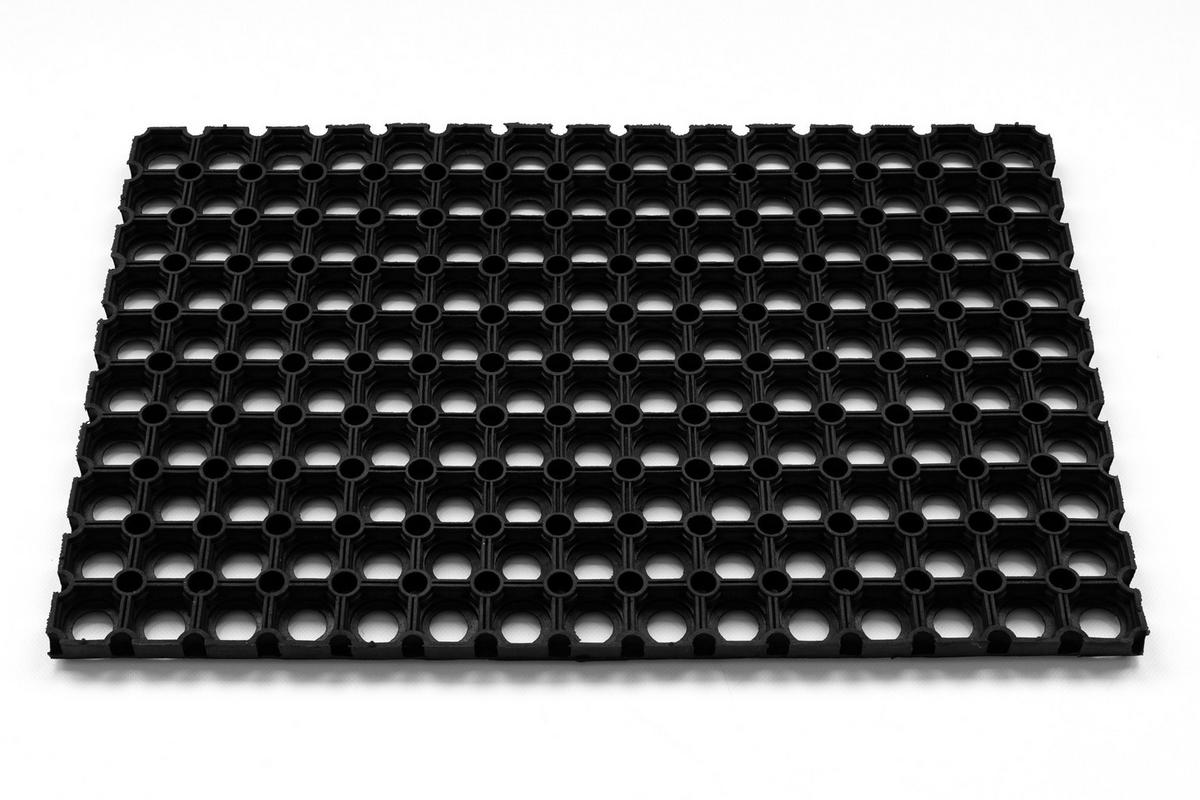 FUSSABTRETER gummi 80/120 cm - Schwarz, Textil (80/120cm) - rugsX