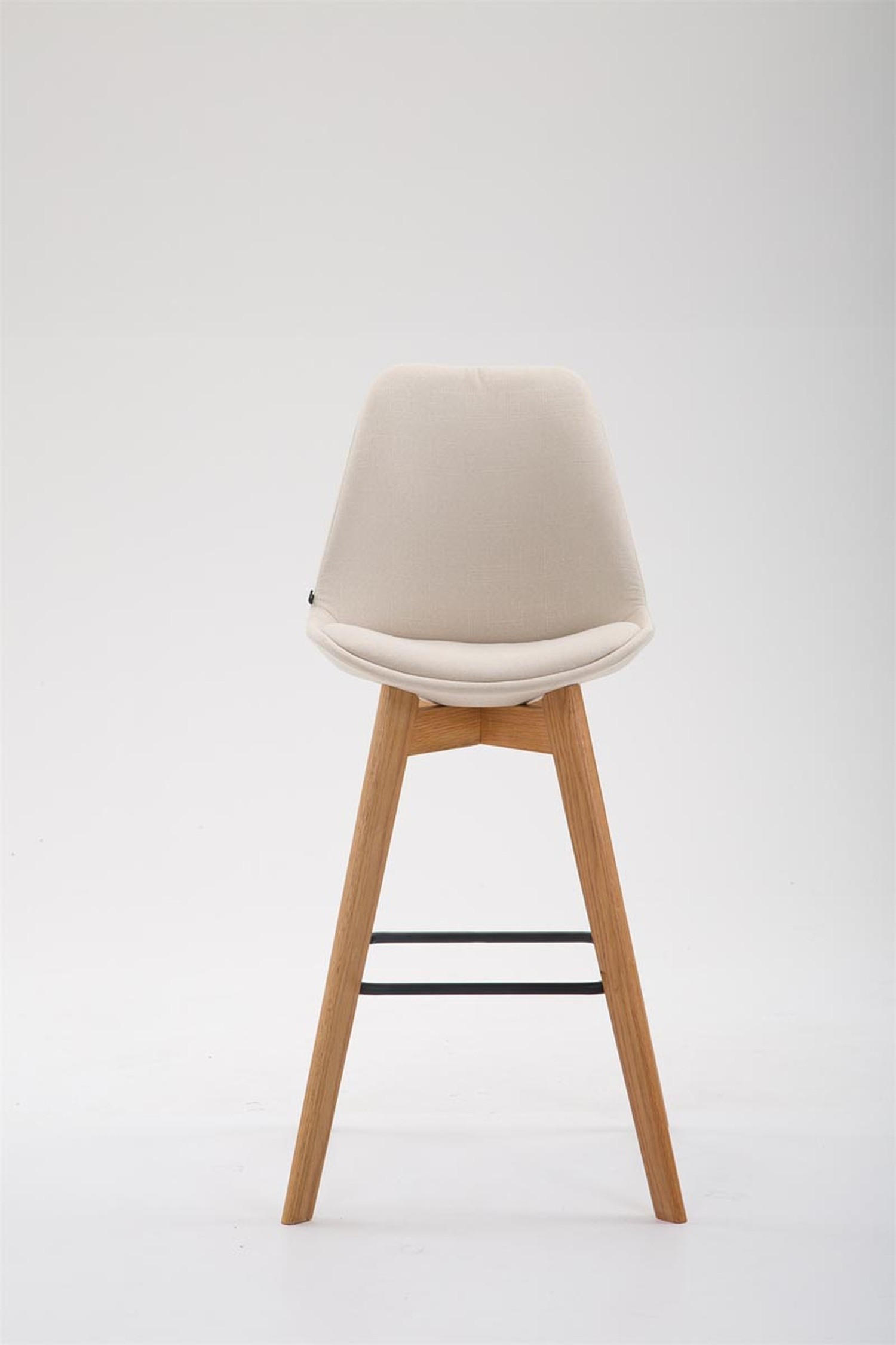 BARHOCKER Medoc, Gestell Natura, Stoff Creme - Creme/Naturfarben, Holz/Textil (48/100/56cm) - TPFLiving