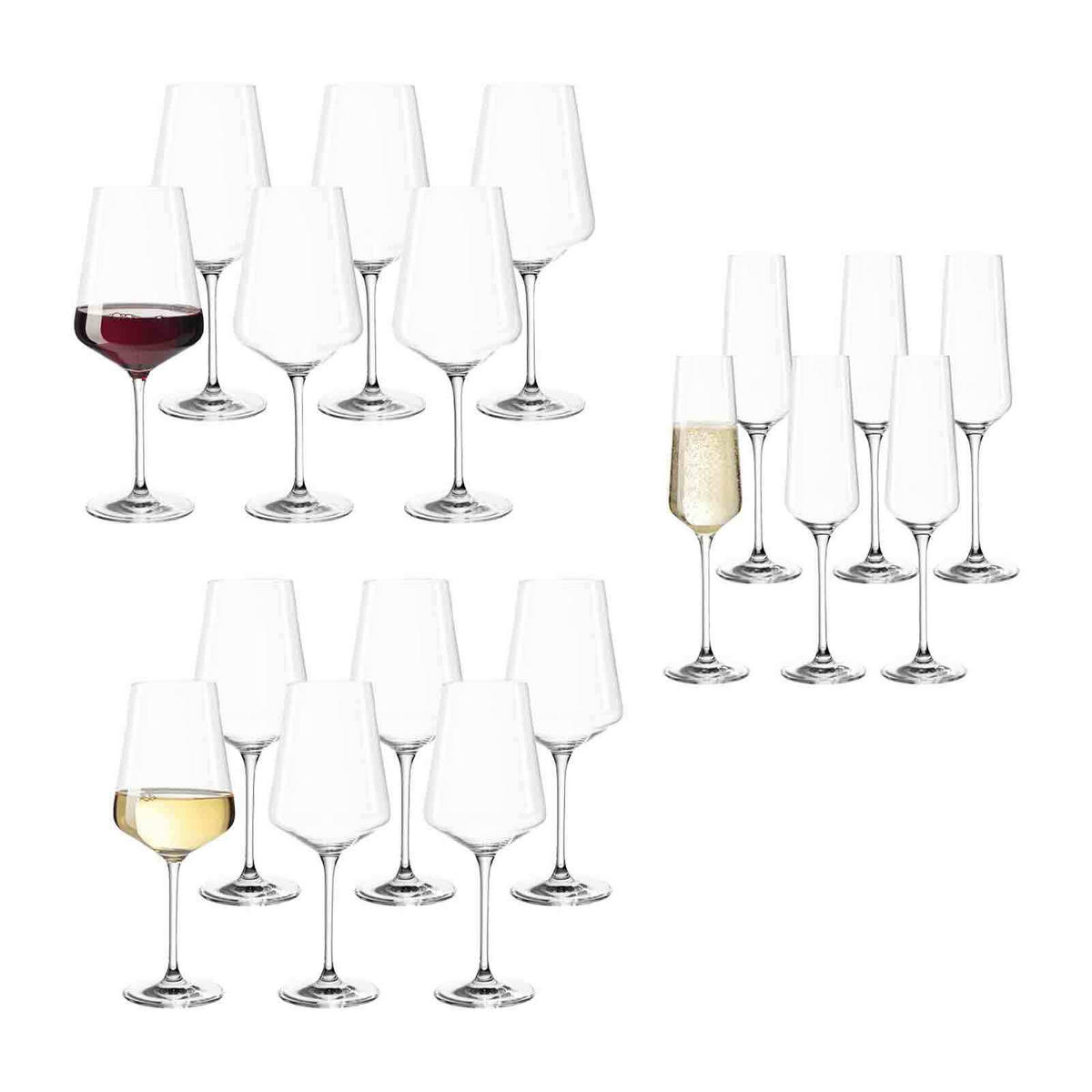 WEIN- UND SEKTGLÄSER Puccini transparent 18er Set - Transparent, Glas - Leonardo Living