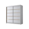 SCHIEBETÜRENSCHRANK Bali IV - Goldfarben/Weiß, Holzwerkstoff/Metall (180/215/58cm) - MIRJAN24