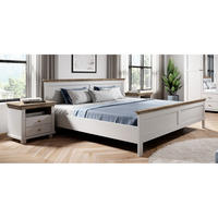 SCHLAFZIMMER-SET Elda abisko ash / eiche lefkas 3-teilig - Weiß/Braun, Holz/Holzwerkstoff (160/200cm) - Feldmann-Wohnen